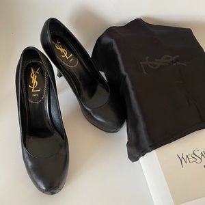 black saint laurent tribtoo pumps size 38 EU 8 US